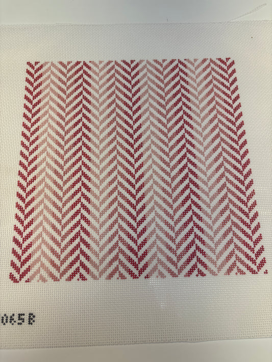 1065B - Herringbone Pillow Coral - Trunk Show