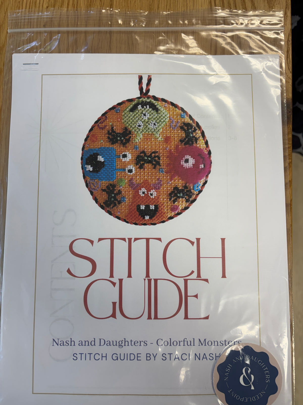 Colorful Monsters canvas and Stitch Guide