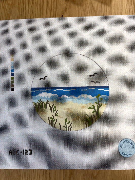 Beach Travel Round - Blank