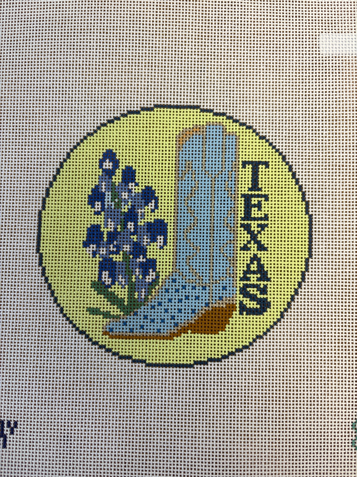 Blue Texas Bluebonnet Round