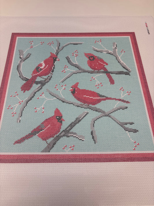 3074B - Large Winter cardinals - Trunk Show