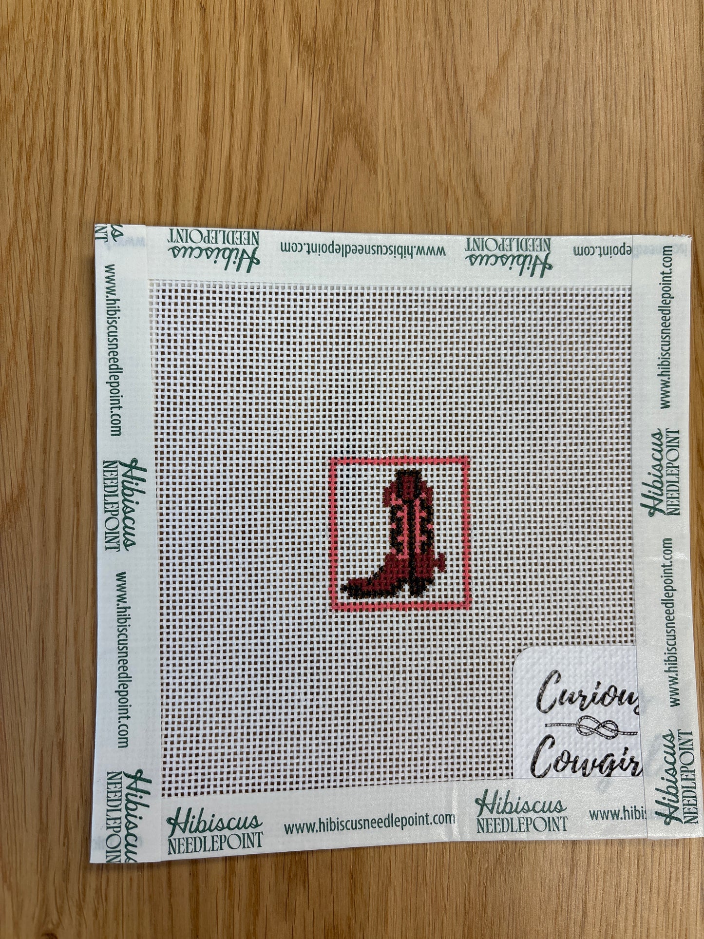 Pink Boot Mini Square