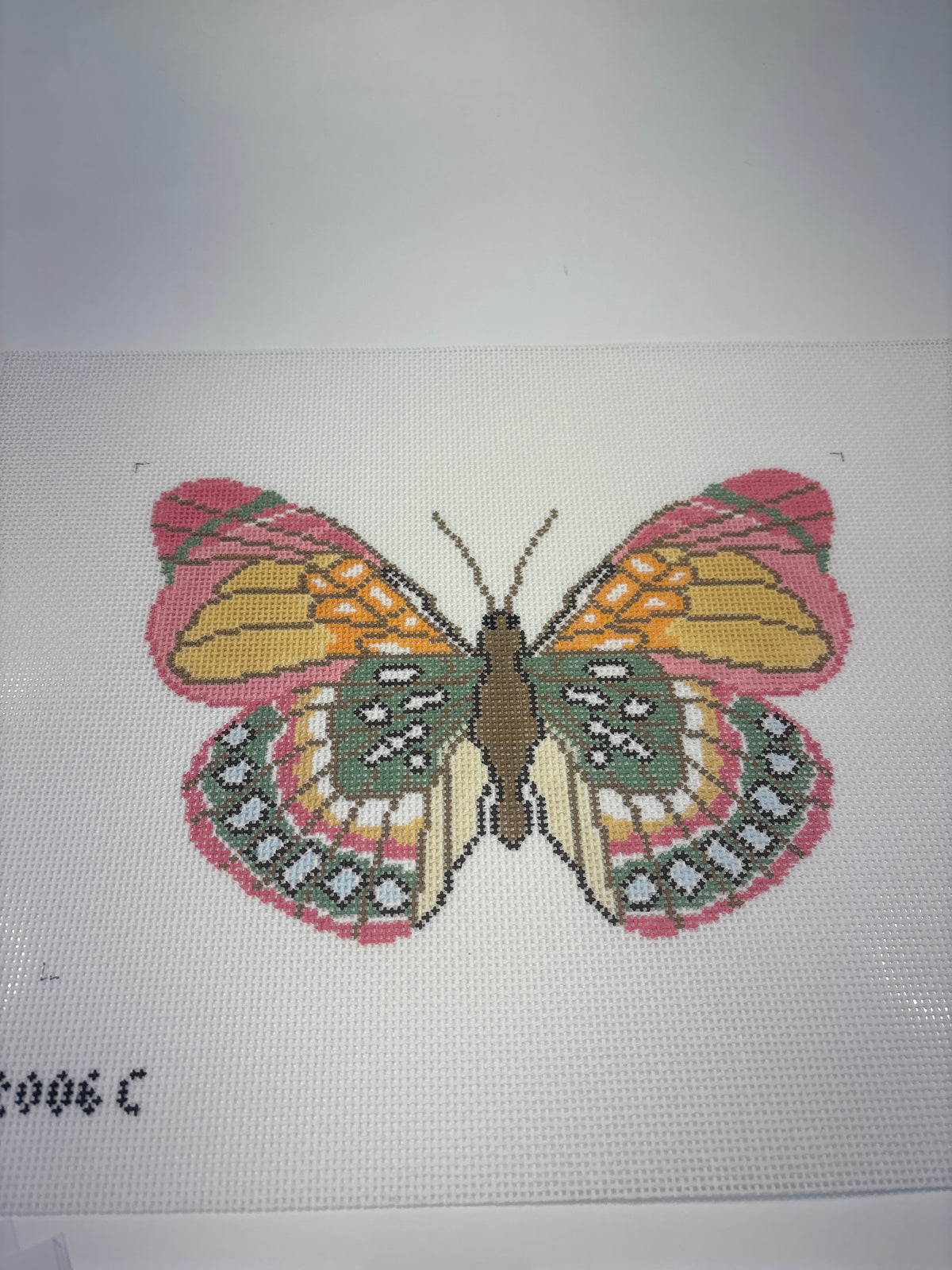 2006C - Large Butterfly Pink Green - Trunk Show