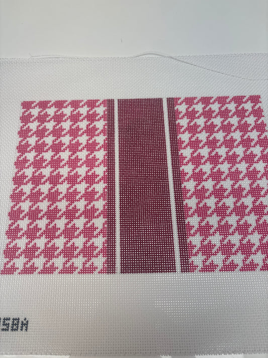 3058A - Houndstooth Clutch Pink - Trunk Show