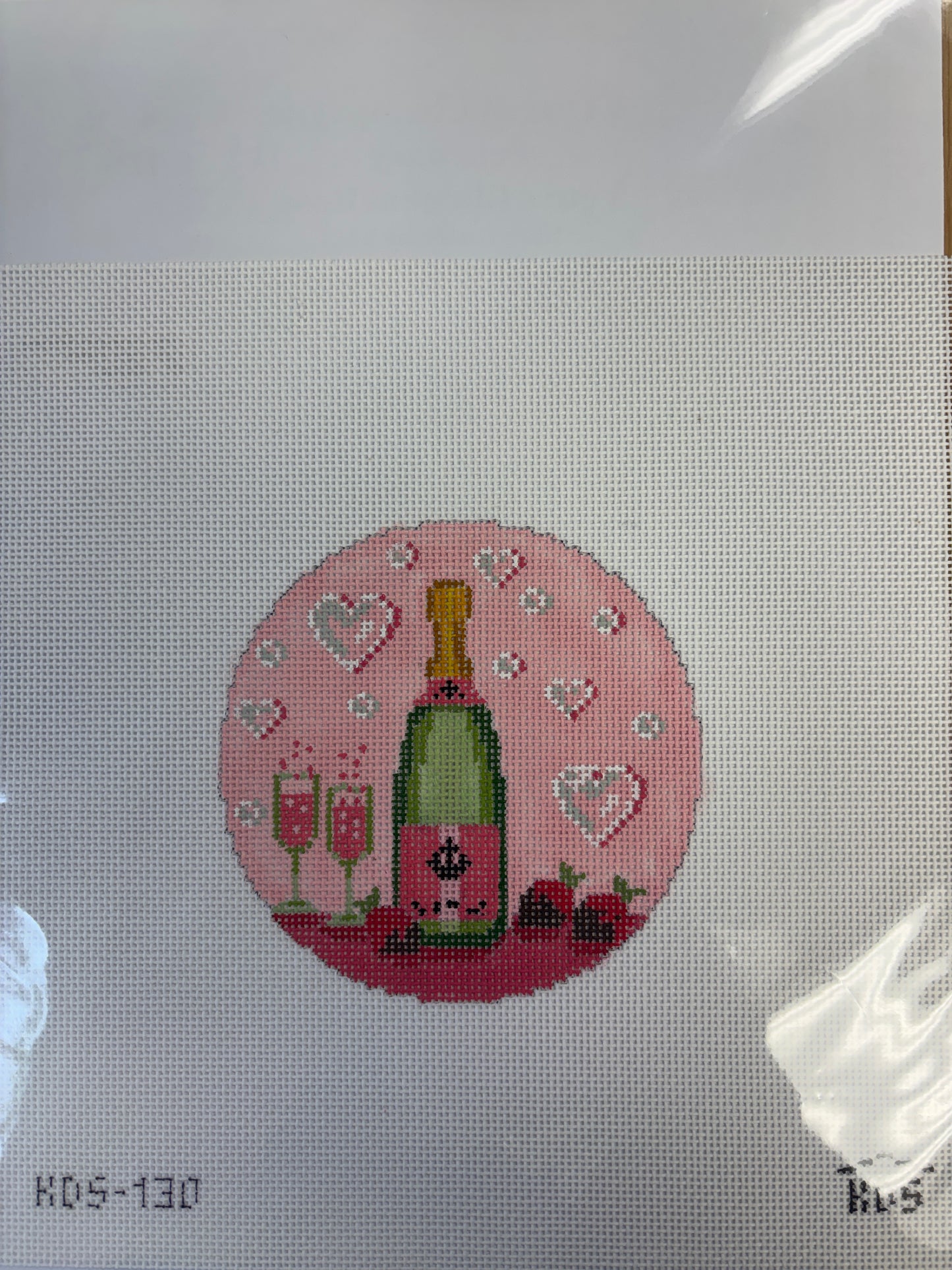 February Champagne Round and Stitch Guide