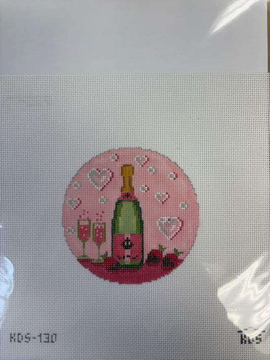 February Champagne Round and Stitch Guide