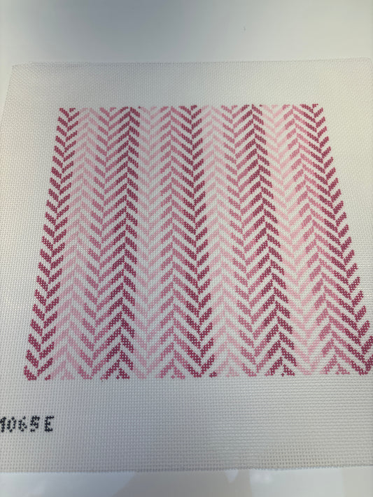 1065E - Herringbone Pillow Pink - Trunk Show