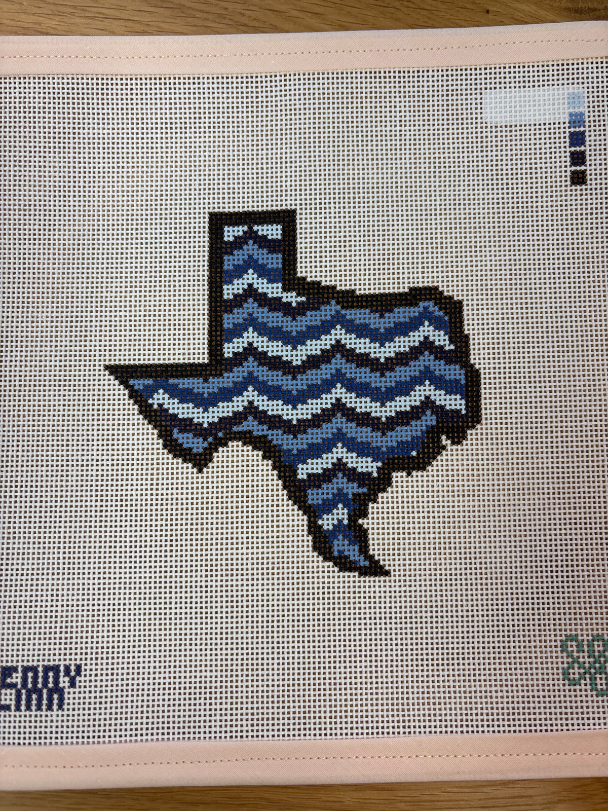Blue Bargello Texas