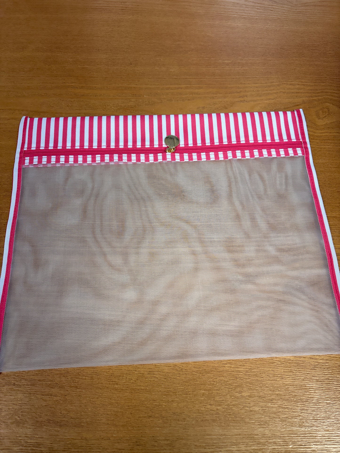 Bright Pink Stripe Project Bag