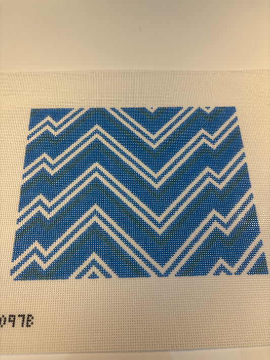 1097B - Zag Clutch Aqua - Trunk Show